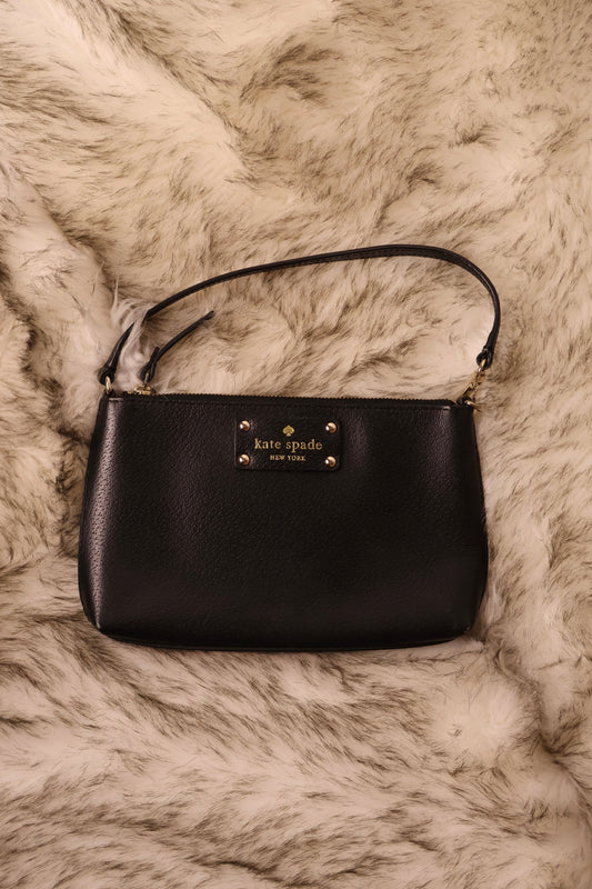 Kate Spade Small Black Leather Shoulder Bag