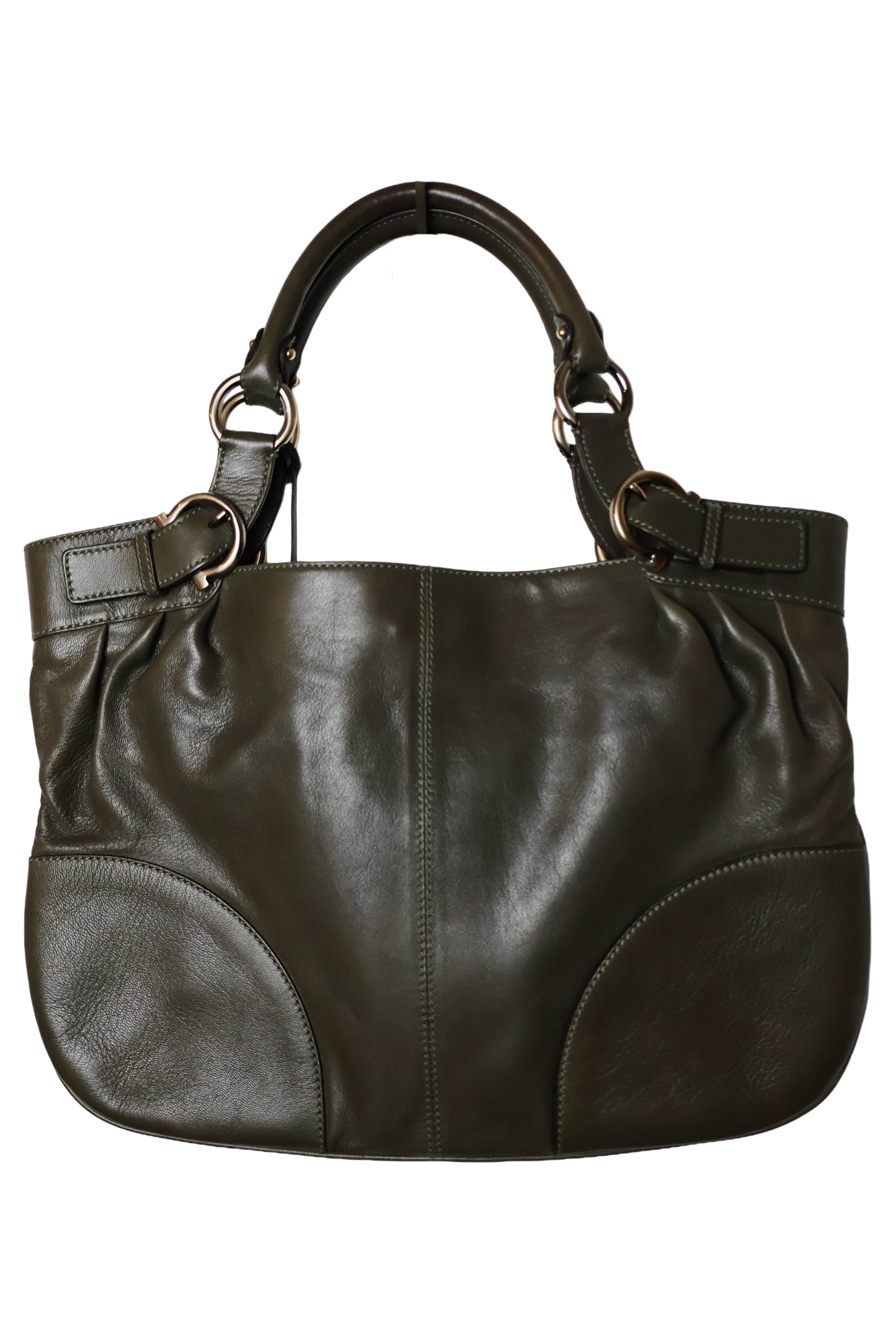 Salvatore Ferragamo Green Shoulder Bag