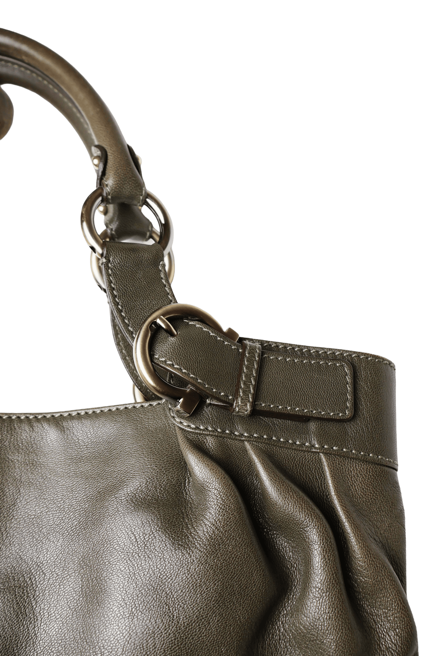 Salvatore Ferragamo Green Shoulder Bag