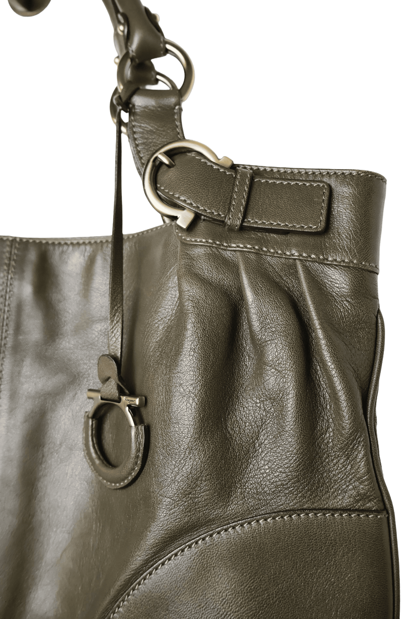 Salvatore Ferragamo Green Shoulder Bag