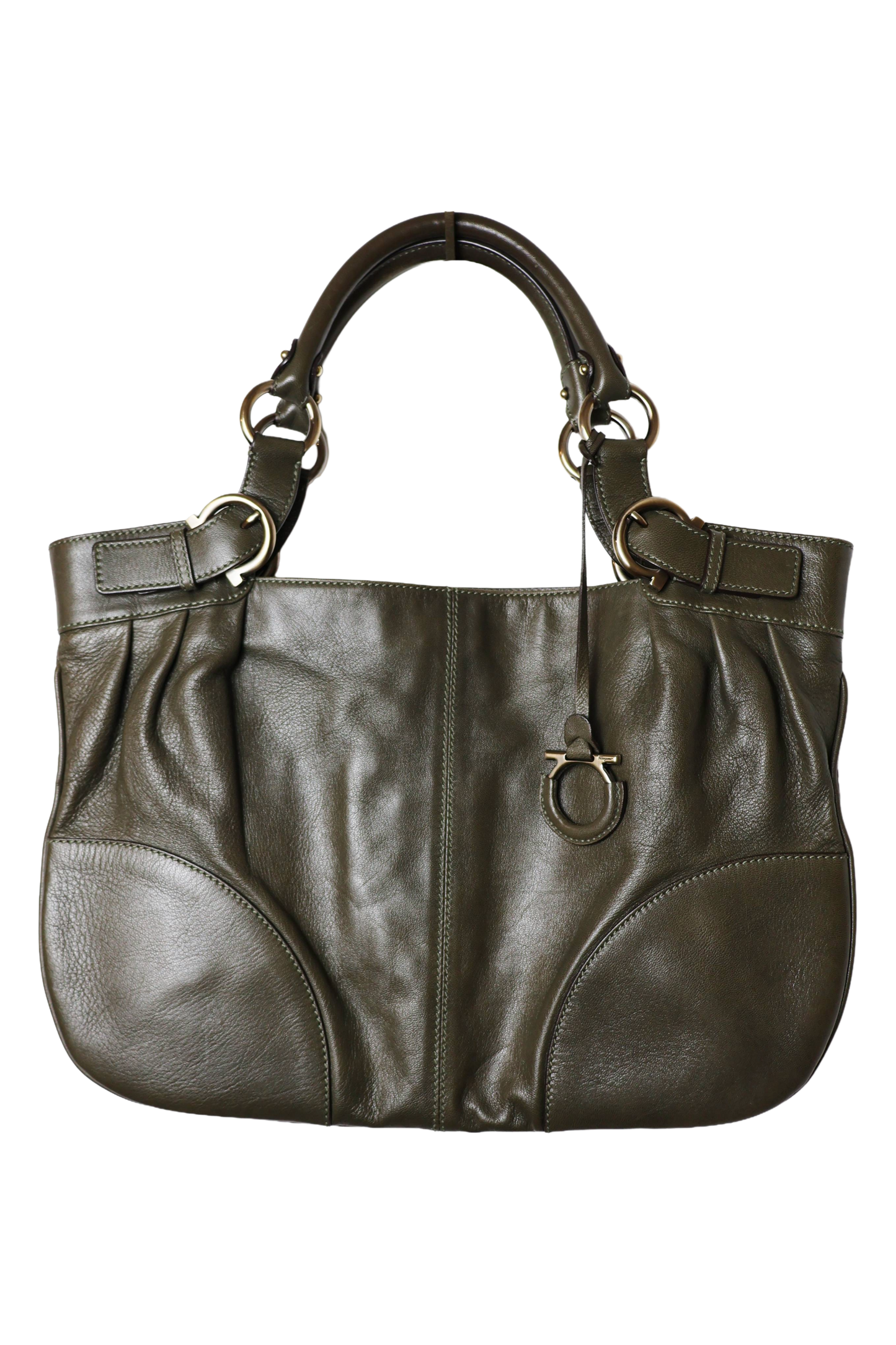 Salvatore Ferragamo Green Shoulder Bag