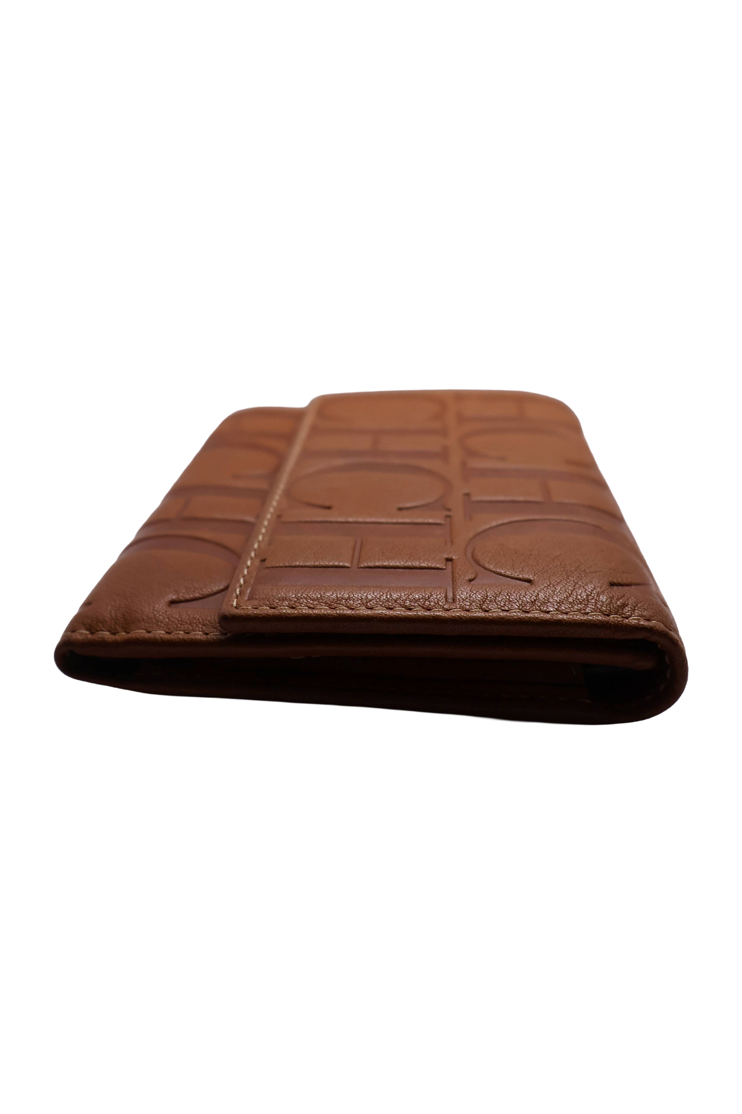 Carolina Herrera Leather Wallet in Caramel