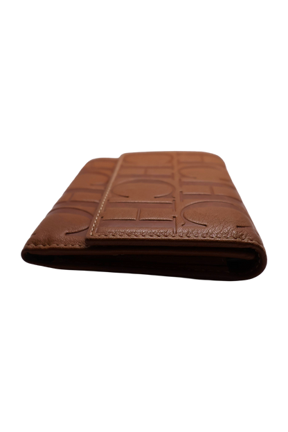 Carolina Herrera Leather Wallet in Caramel