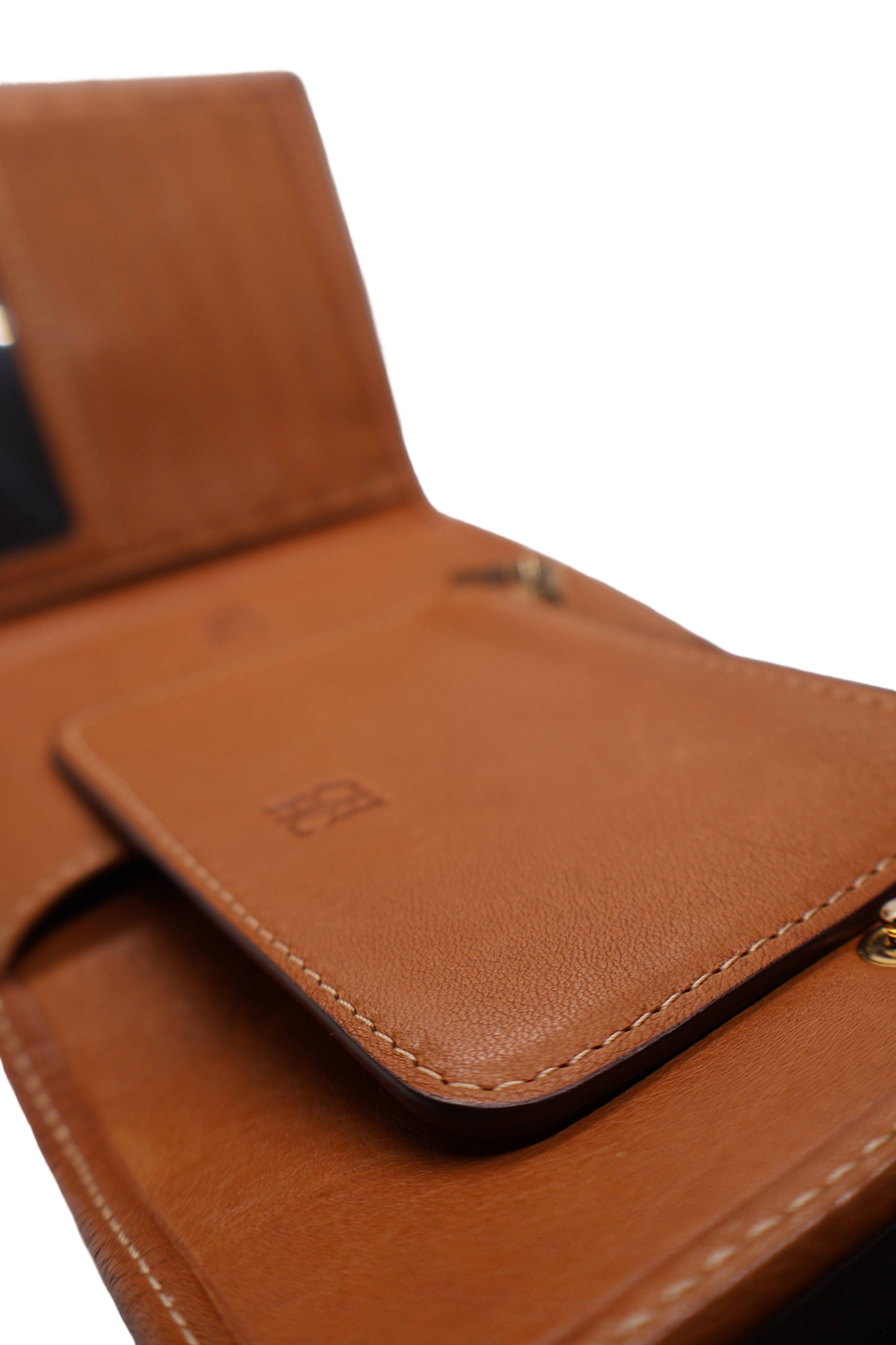 Carolina Herrera Leather Wallet in Caramel