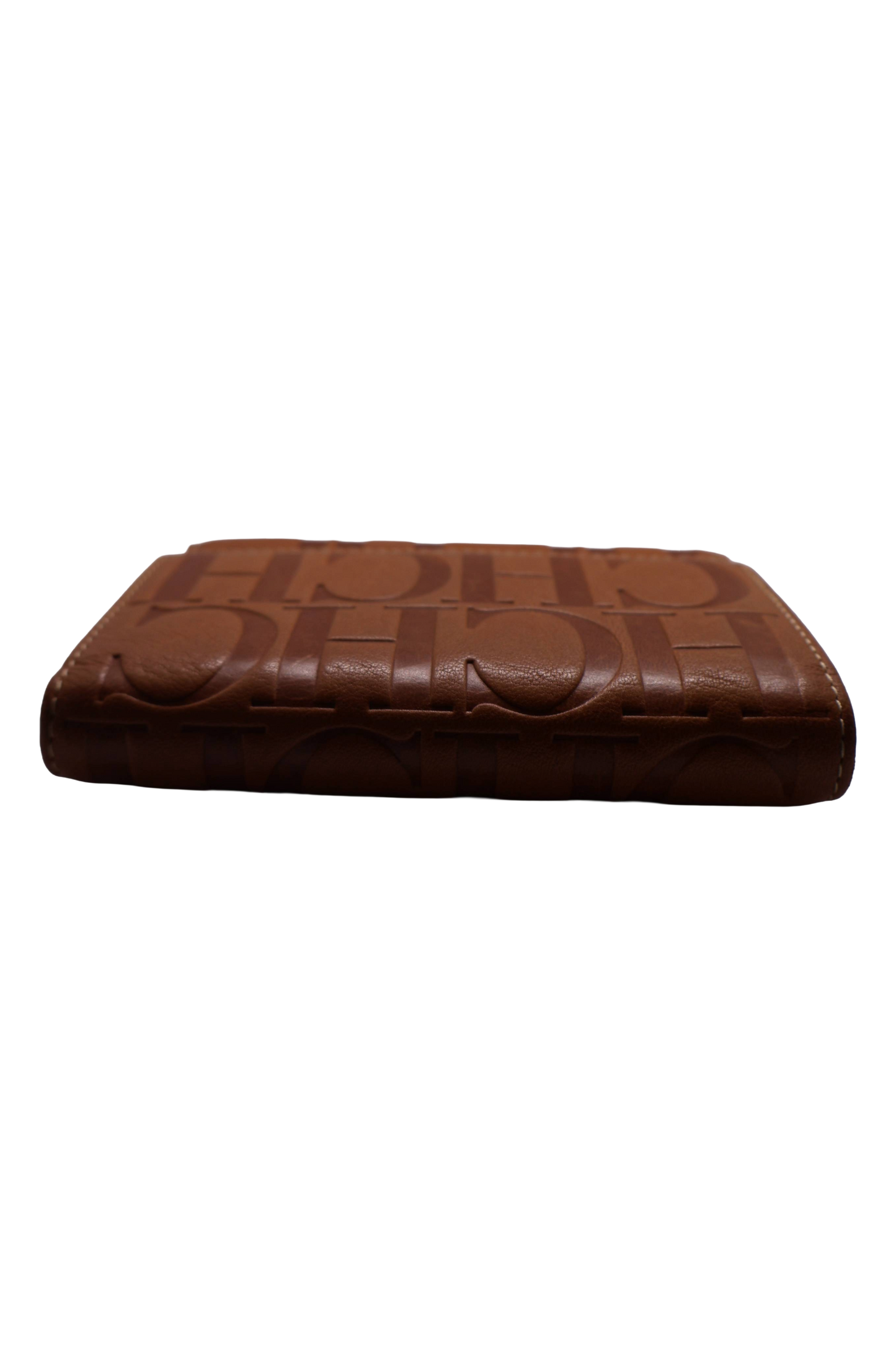 Carolina Herrera Leather Wallet in Caramel