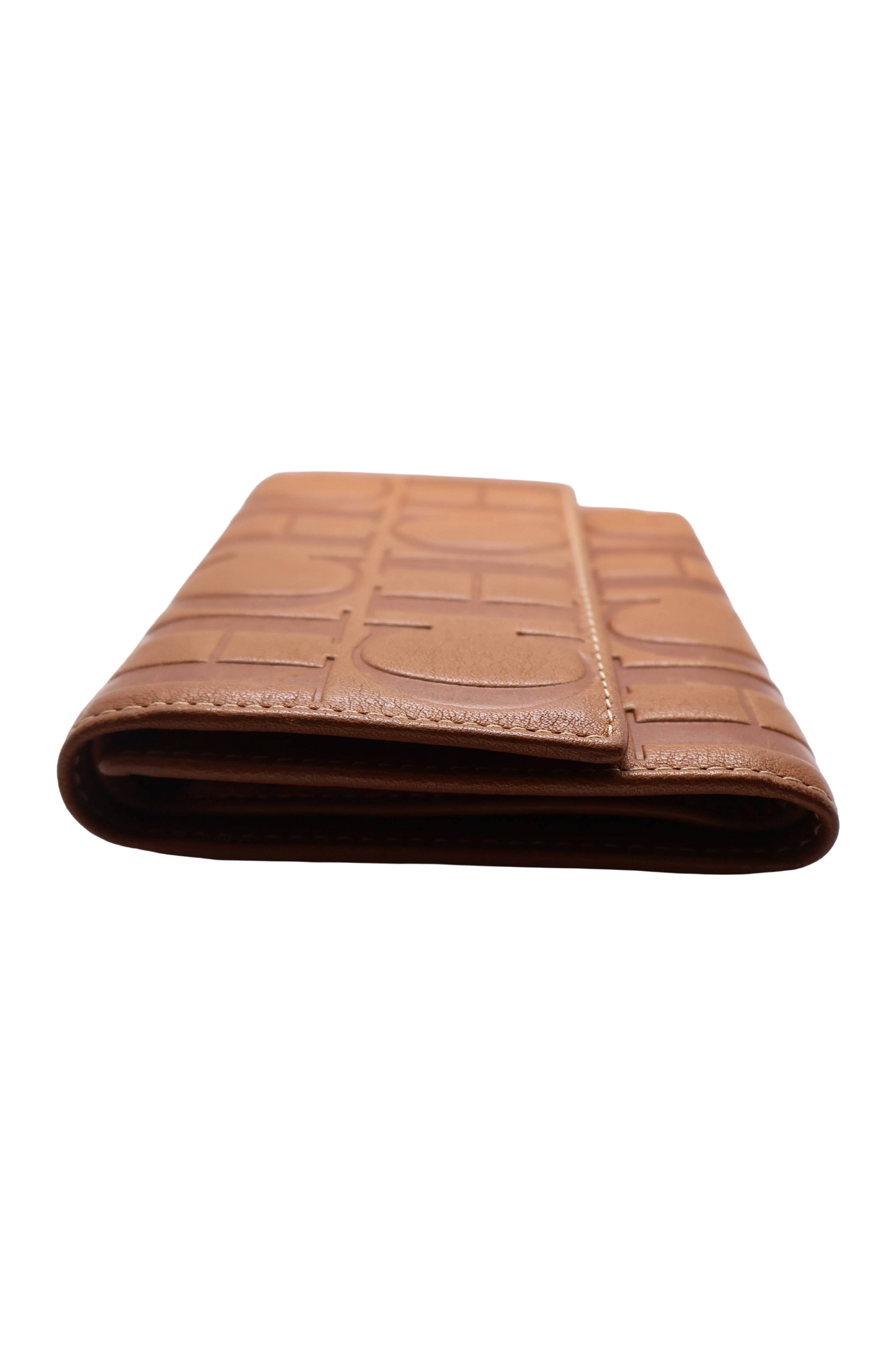 Carolina Herrera Leather Wallet in Caramel