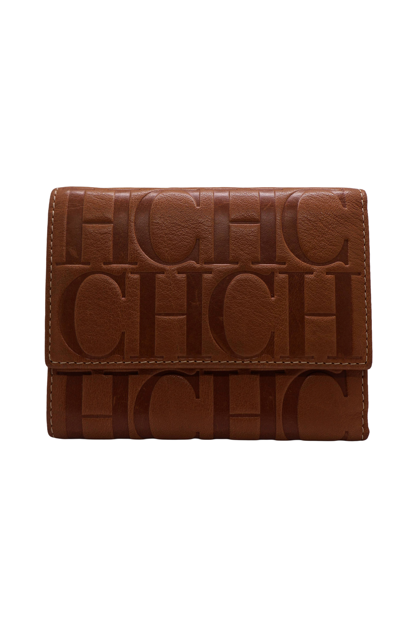 Carolina Herrera Leather Wallet in Caramel