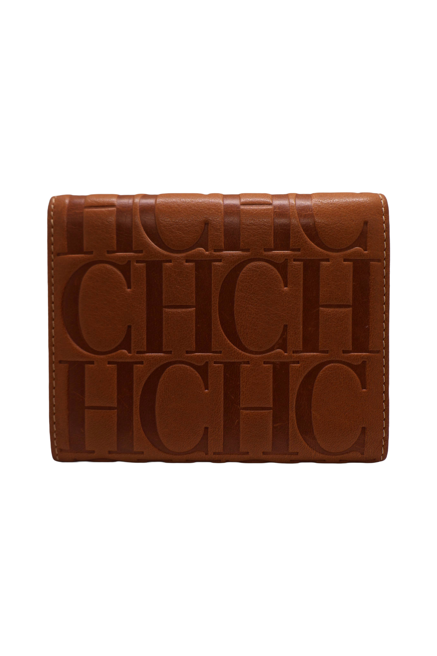 Carolina Herrera Leather Wallet in Caramel
