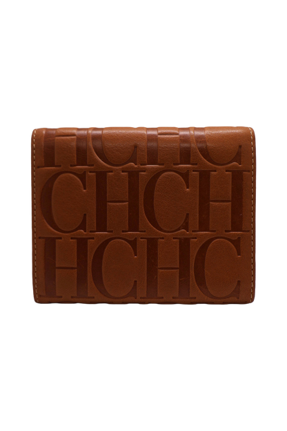 Carolina Herrera Leather Wallet in Caramel