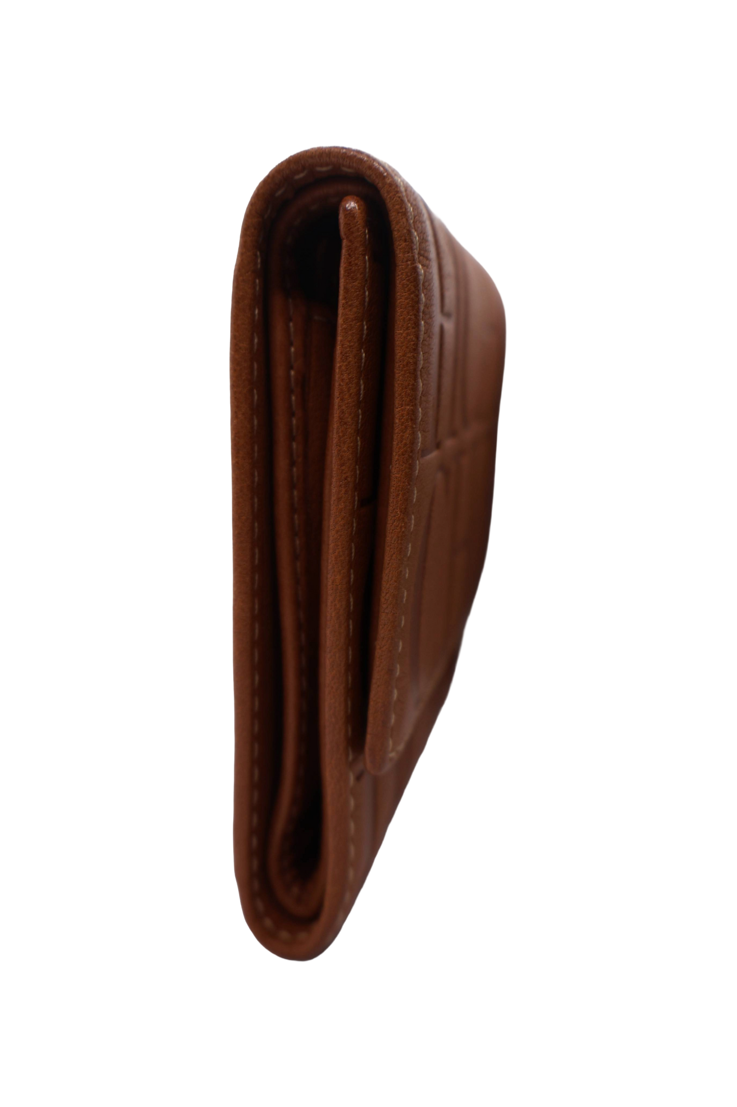 Carolina Herrera Leather Wallet in Caramel