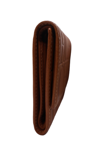 Carolina Herrera Leather Wallet in Caramel
