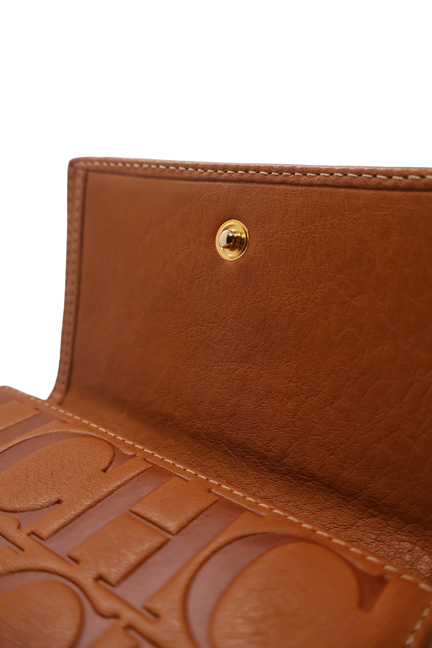 Carolina Herrera Leather Wallet in Caramel