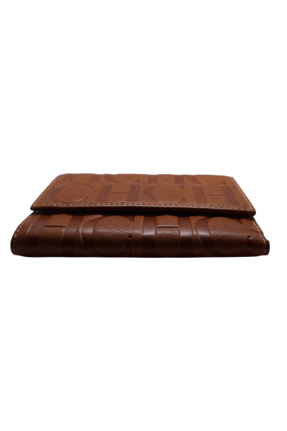 Carolina Herrera Leather Wallet in Caramel