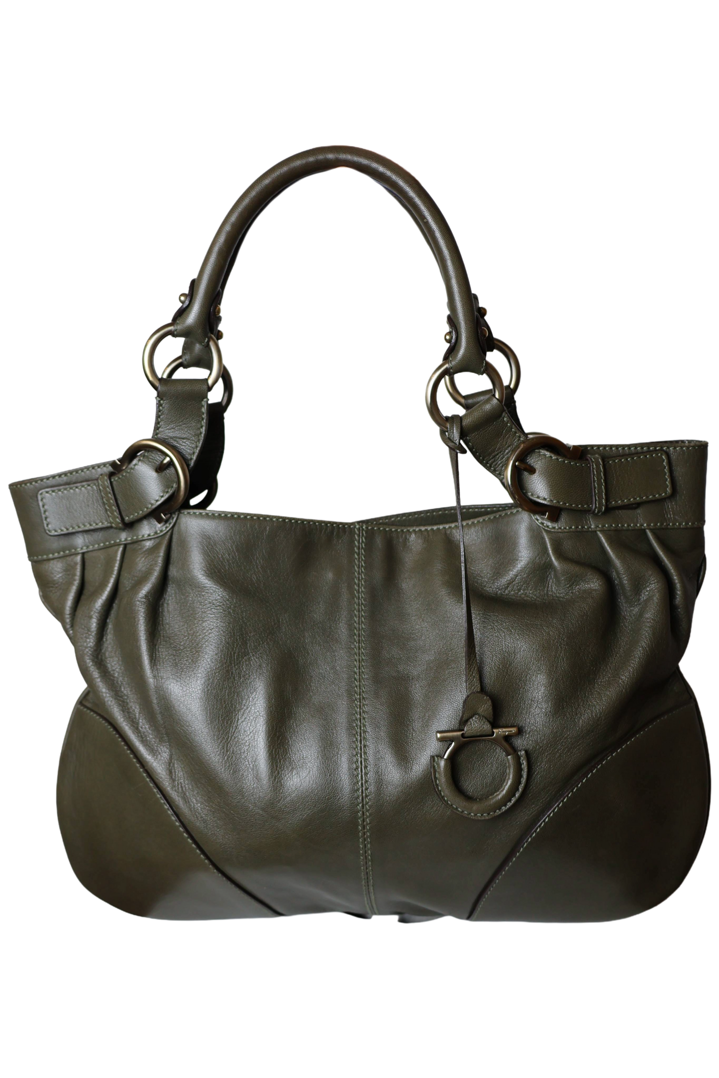 Salvatore Ferragamo Green Shoulder Bag