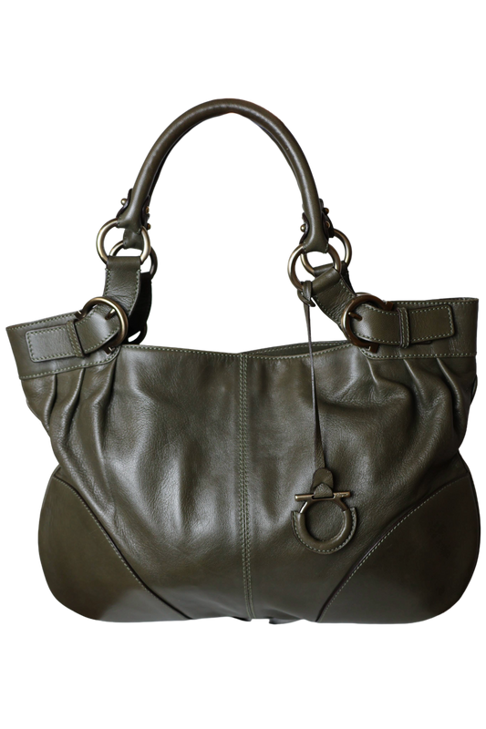 Salvatore Ferragamo Green Shoulder Bag