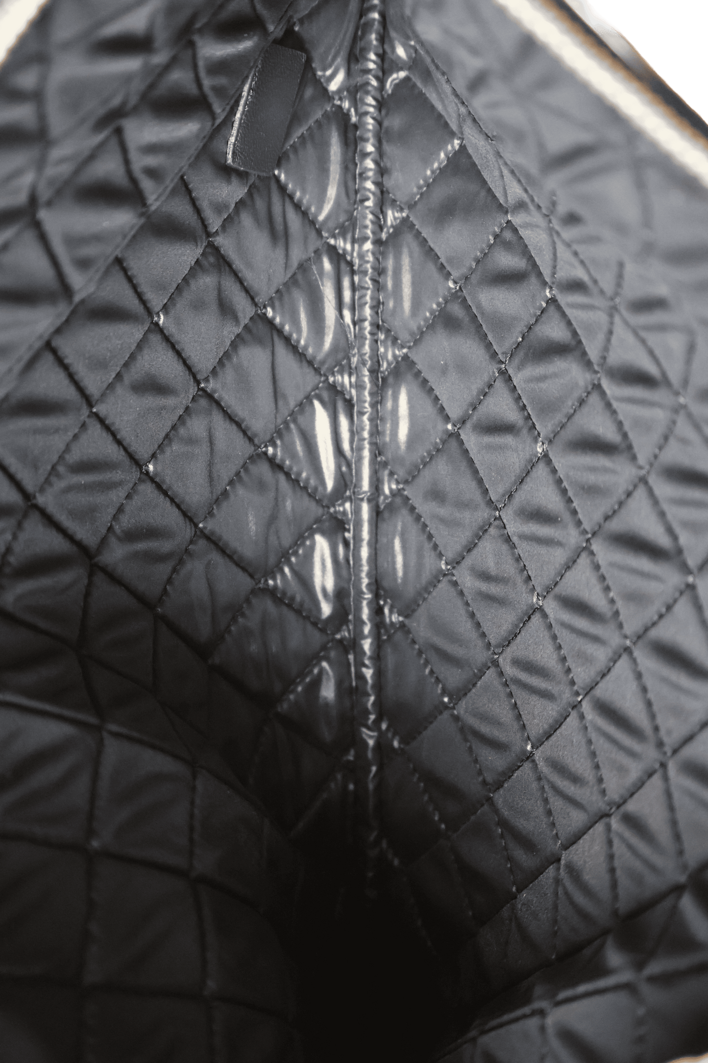 Chanel Medium Quilted Patent Double Stitch O Case Clutch