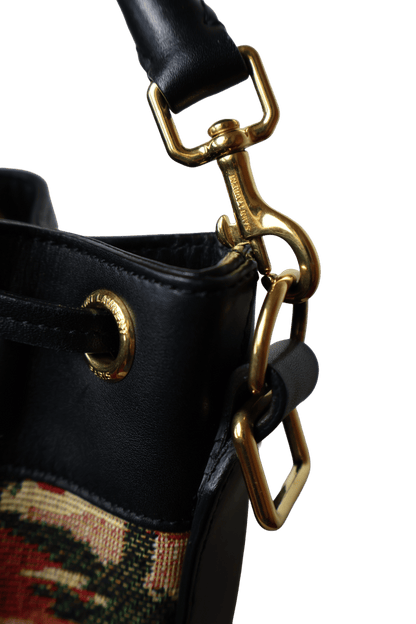 Saint Laurent Small Palm Tree Print Canvas Emmanuelle Bucket Bag