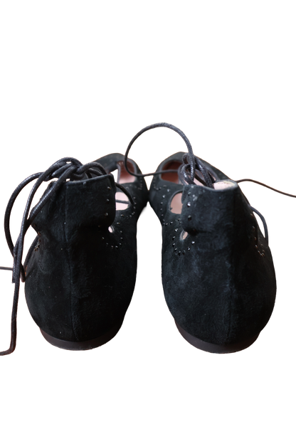 Pretty Ballerinas Lace-Up Pointed Ballet Flats