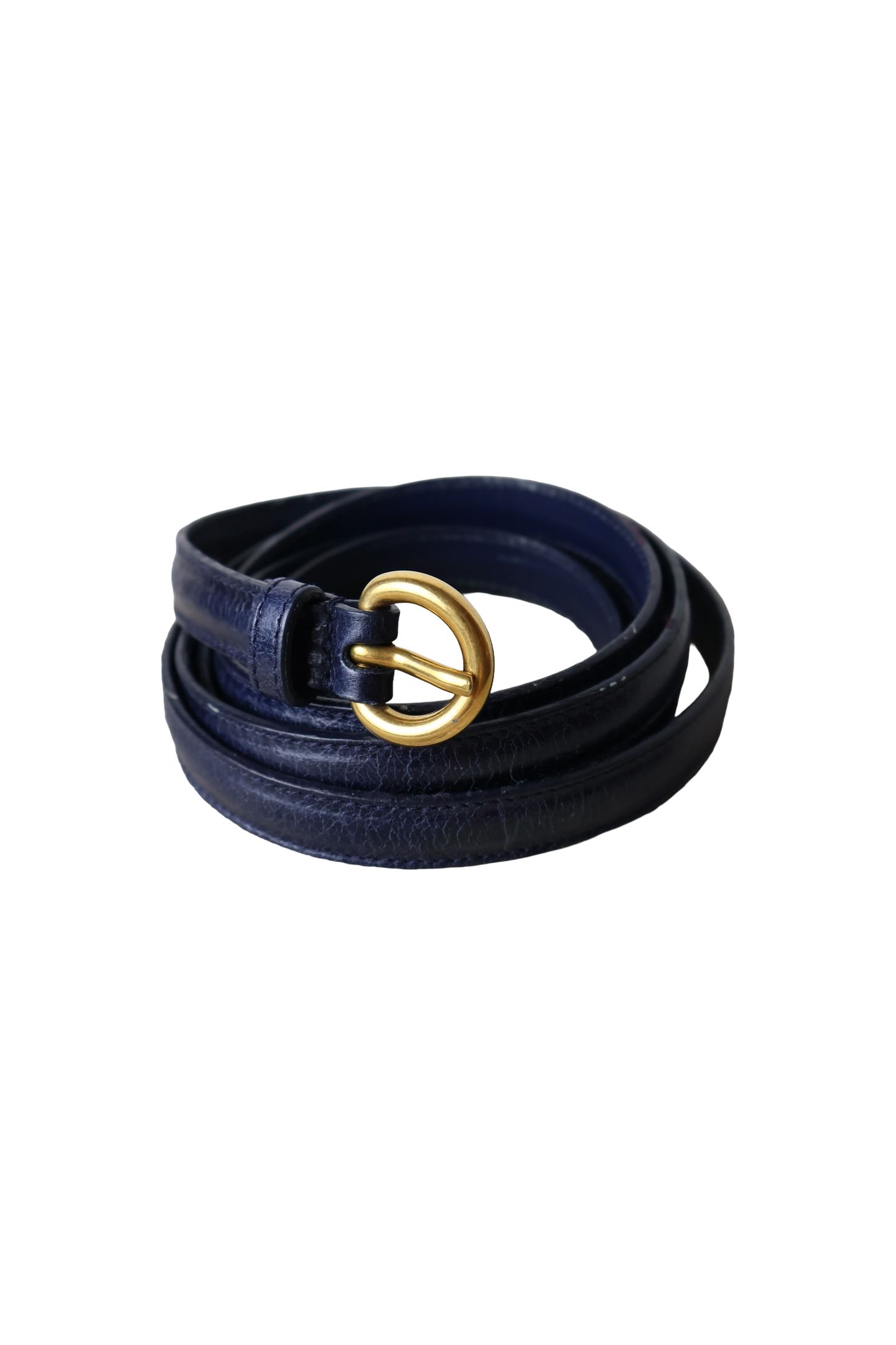 Miu Miu Double Wrap Skinny Leather Belt
