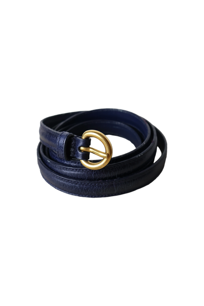 Miu Miu Double Wrap Skinny Leather Belt