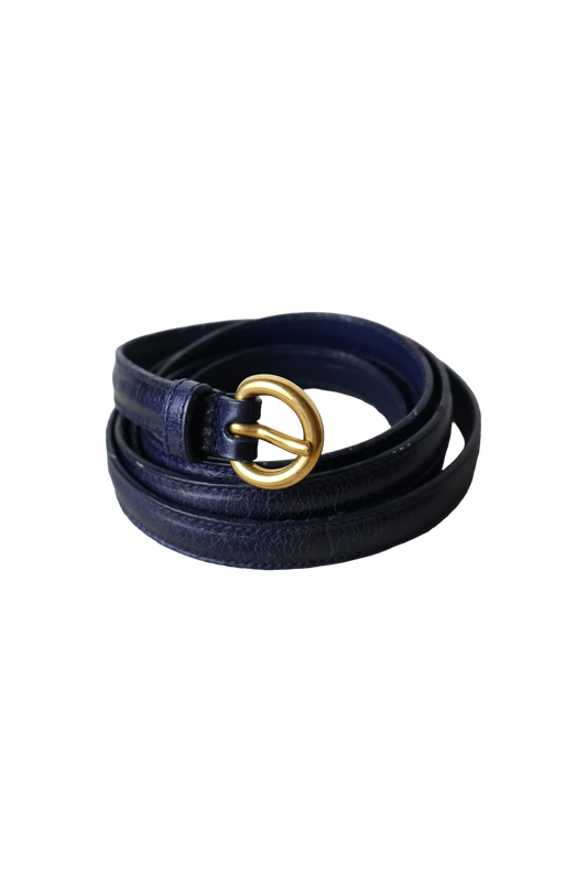 Miu Miu Double Wrap Skinny Leather Belt