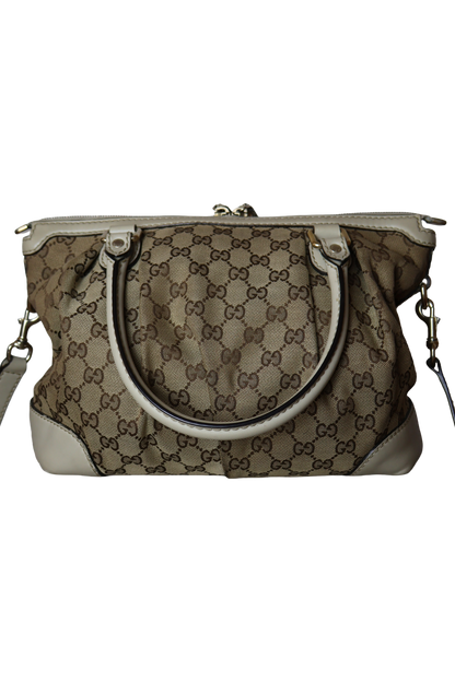 Gucci Diamante Canvas Sukey Satchel