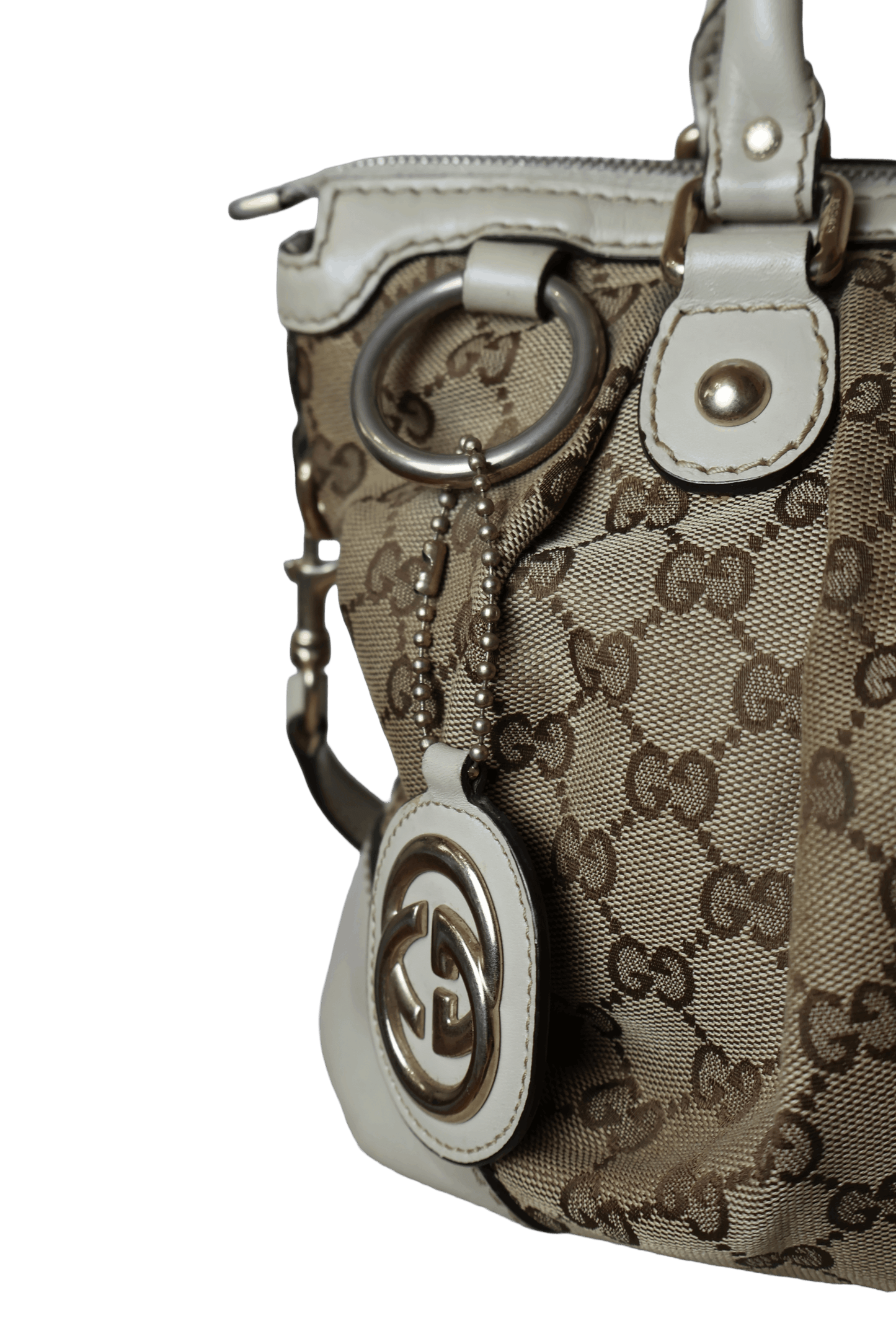 Gucci Diamante Canvas Sukey Satchel