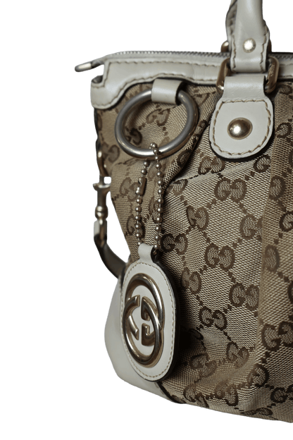 Gucci Diamante Canvas Sukey Satchel
