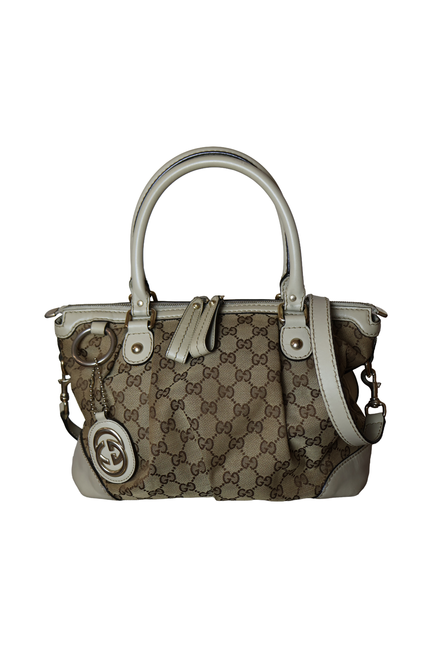 Gucci Diamante Canvas Sukey Satchel