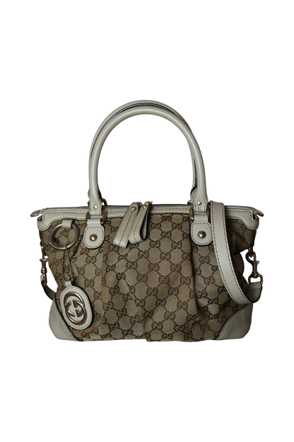 Gucci Diamante Canvas Sukey Satchel