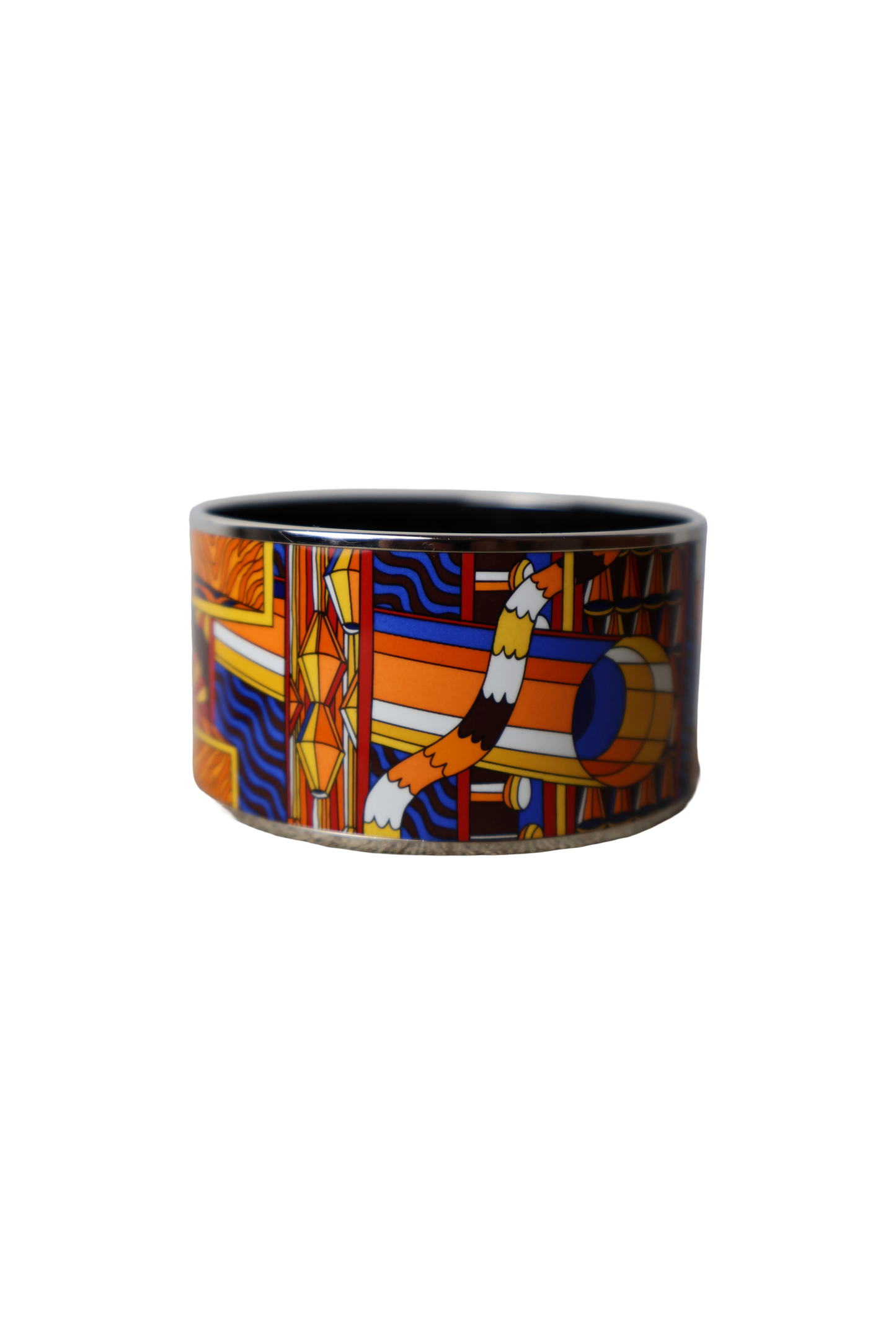 Hermès Point d'Orgue Enamel Bangle Bracelet