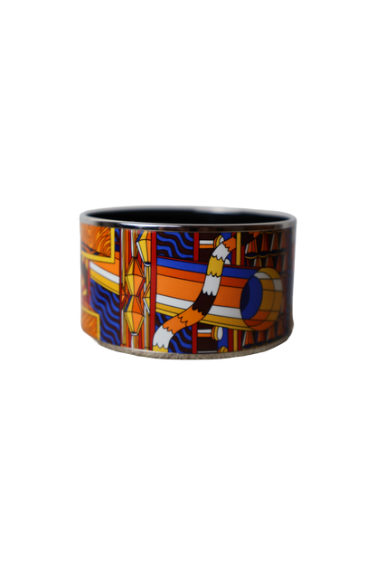 Hermès Point d'Orgue Enamel Bangle Bracelet