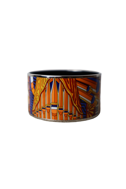 Hermès Point d'Orgue Enamel Bangle Bracelet
