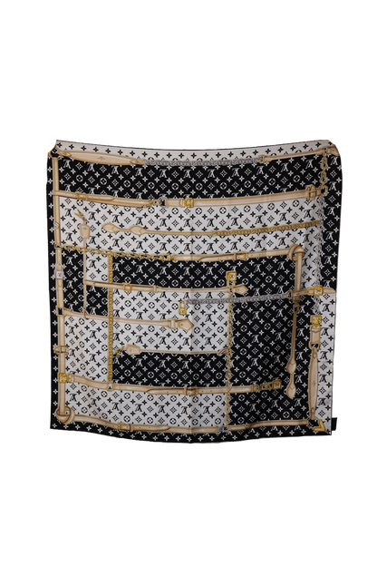 Louis Vuitton Monogram Confidential Square 90 Silk Scarf