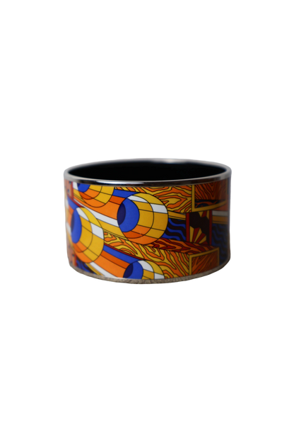 Hermès Point d'Orgue Enamel Bangle Bracelet
