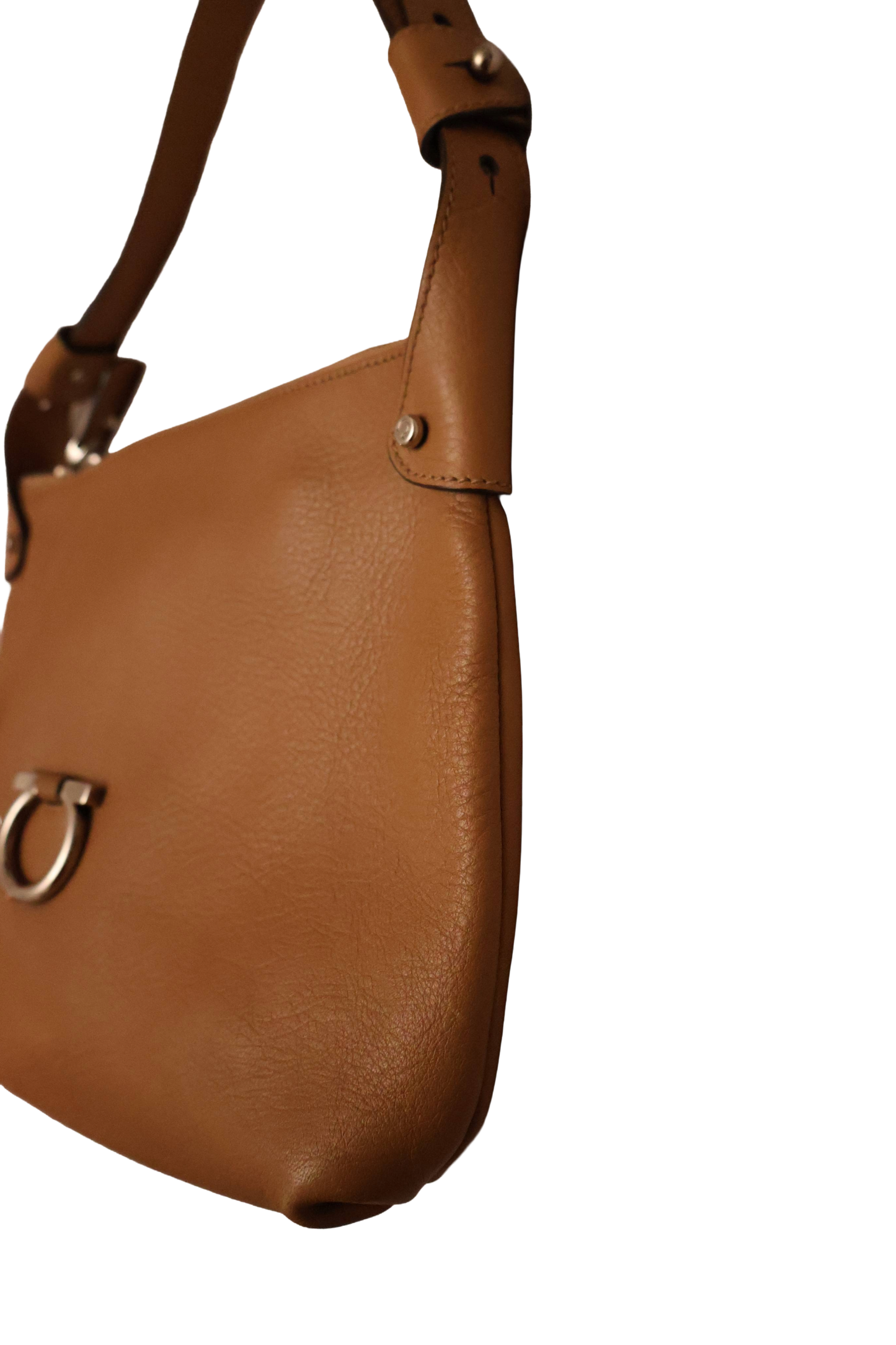 Salvatore Ferragamo Gancini Leather Shoulder Bag