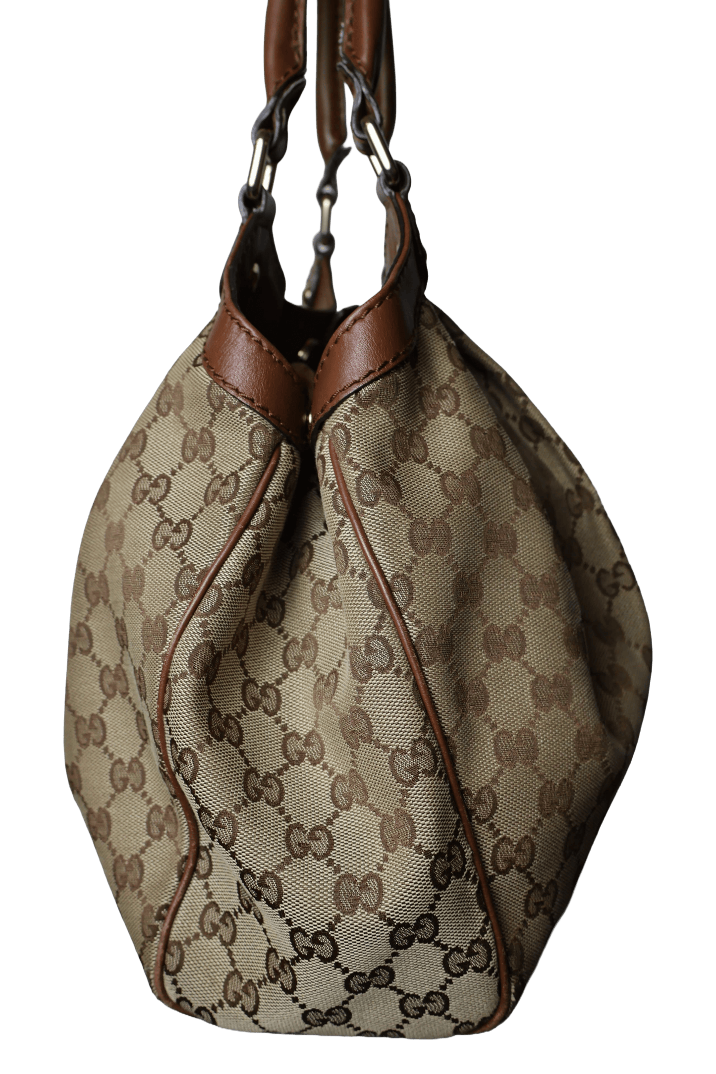 Gucci GG Canvas Sukey Brown Tote Bag