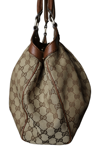 Gucci GG Canvas Sukey Brown Tote Bag