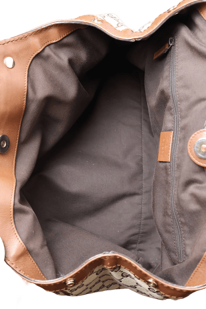 Gucci GG Canvas Sukey Brown Tote Bag