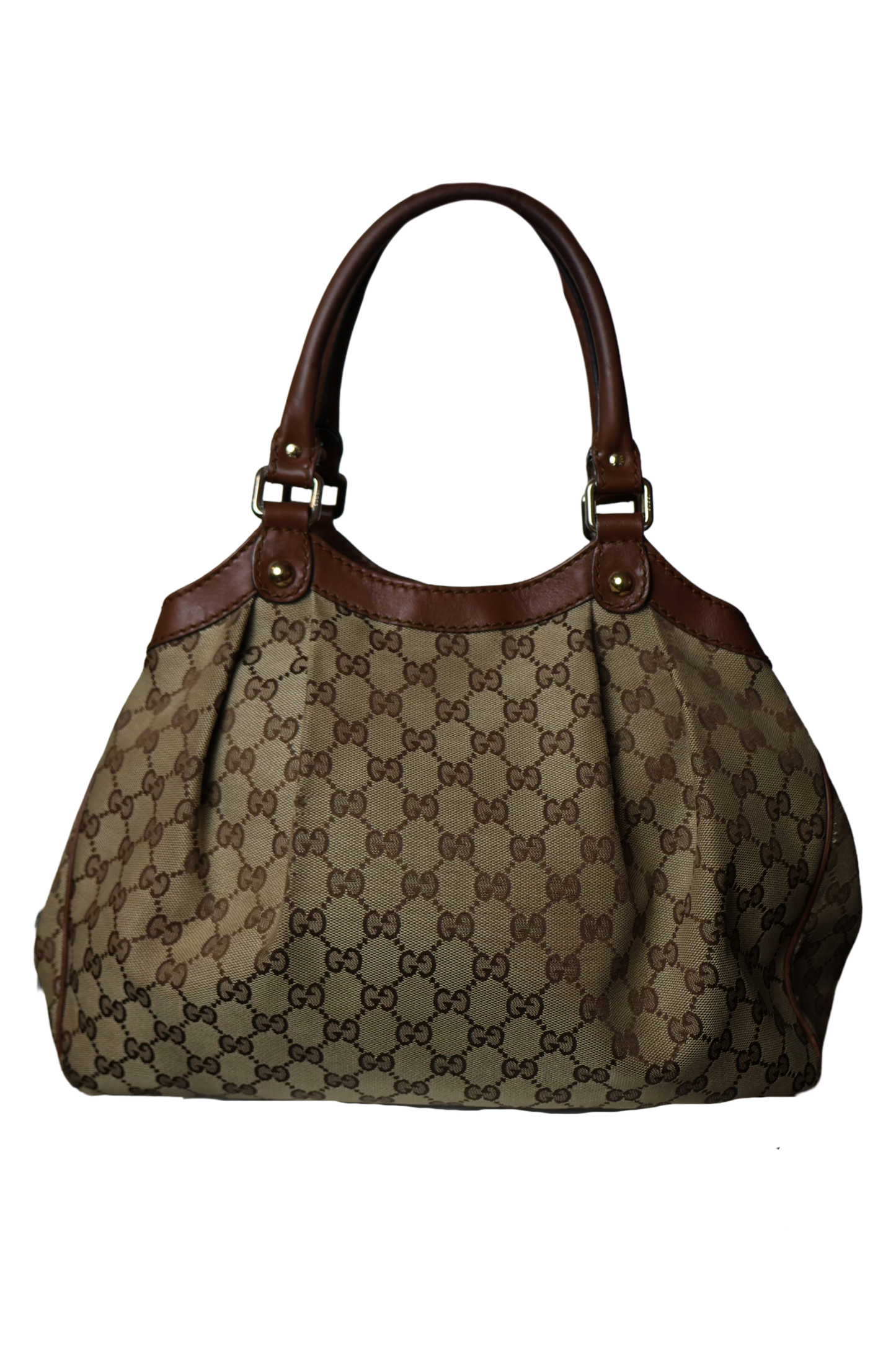 Gucci GG Canvas Sukey Brown Tote Bag