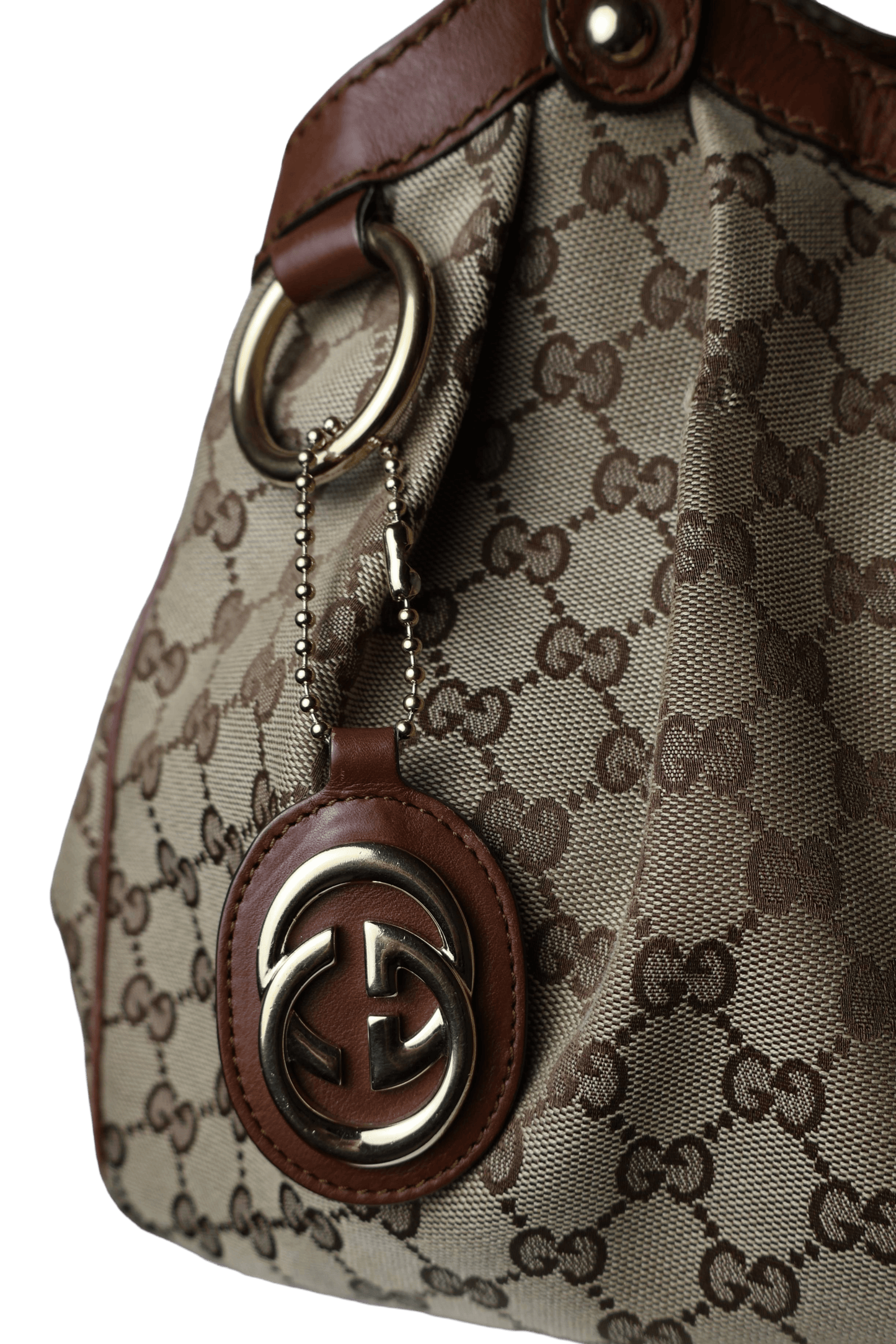Gucci GG Canvas Sukey Brown Tote Bag