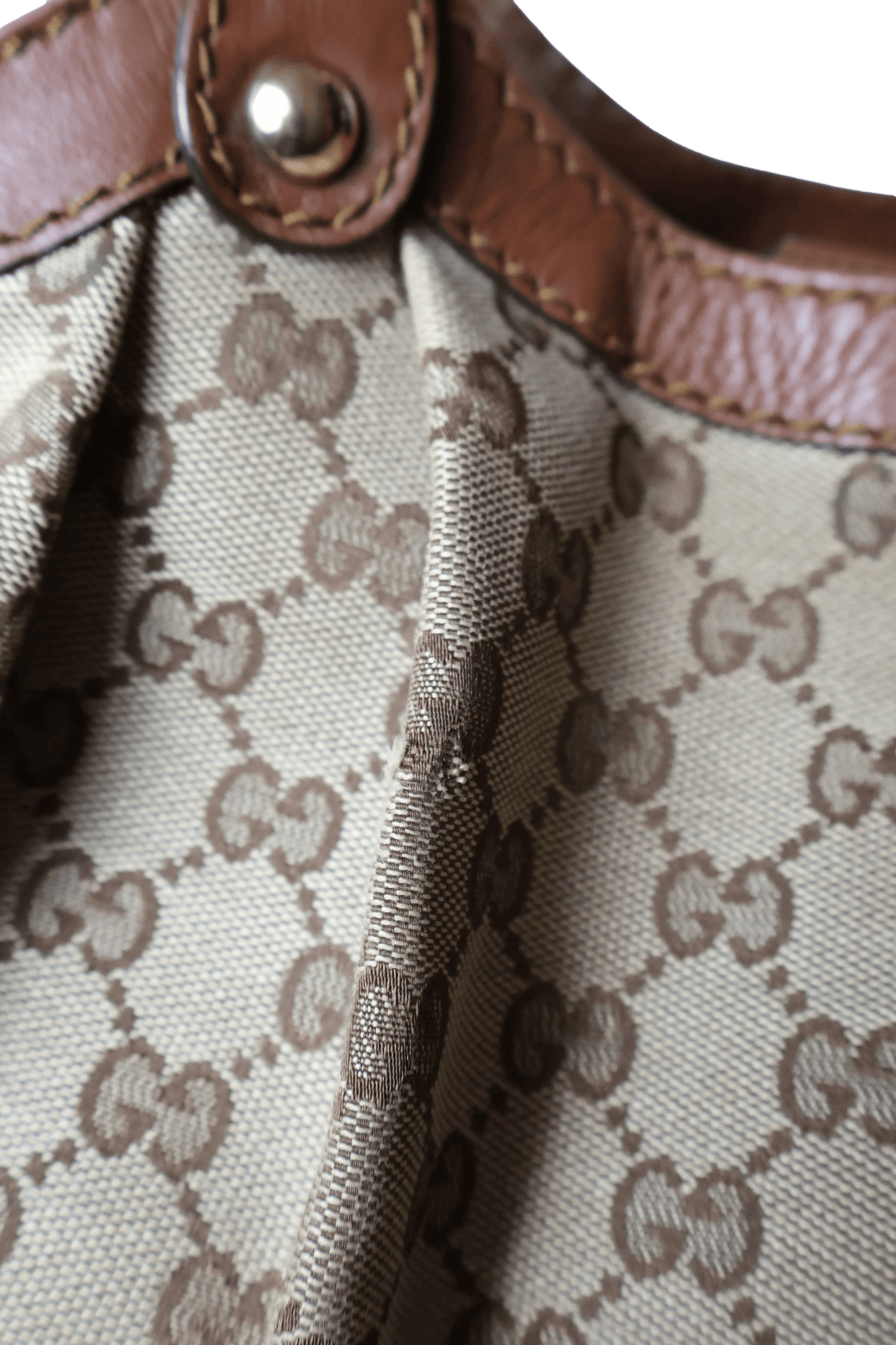 Gucci GG Canvas Sukey Brown Tote Bag