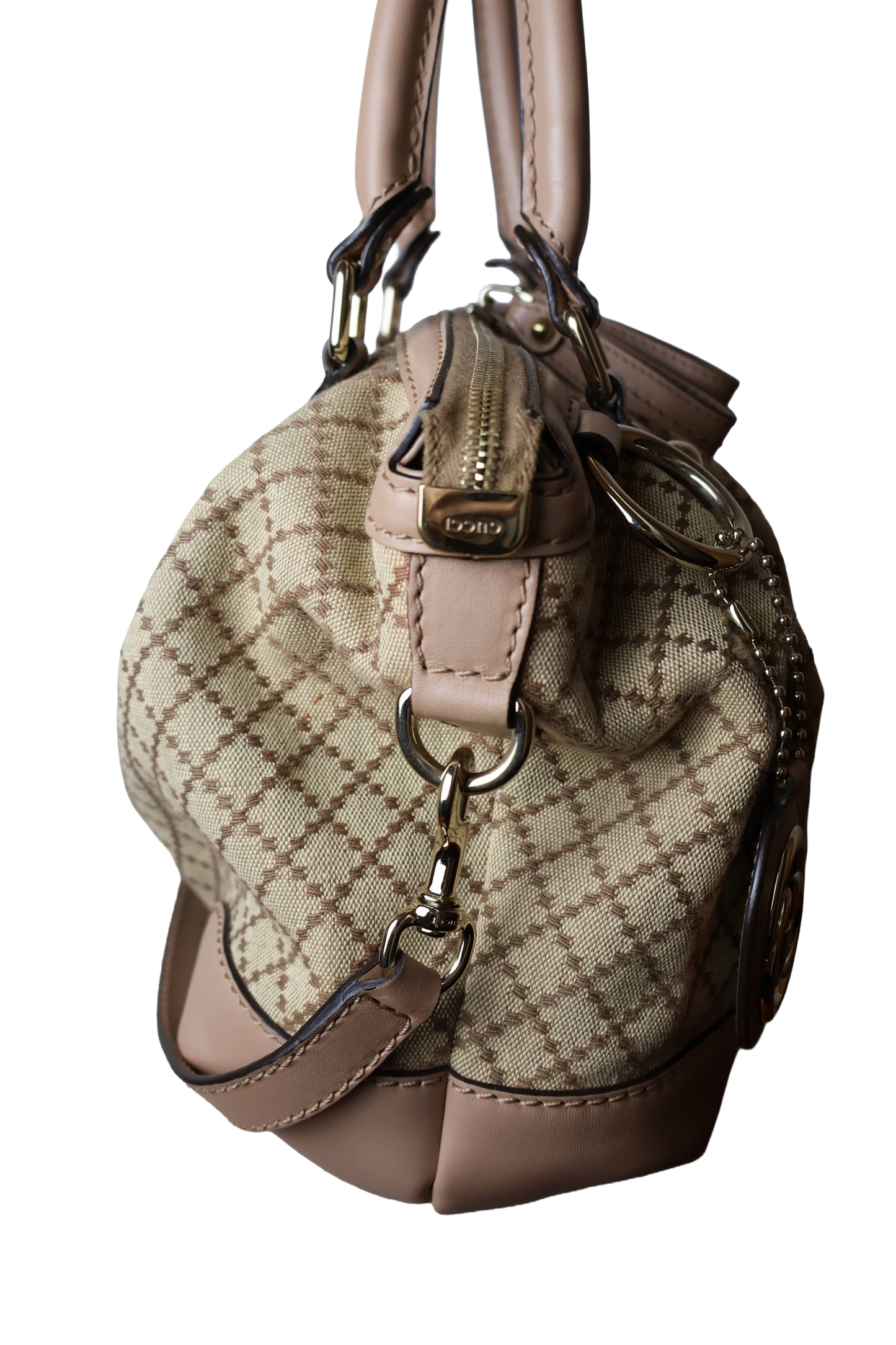 Gucci Diamante Canvas Sukey Satchel