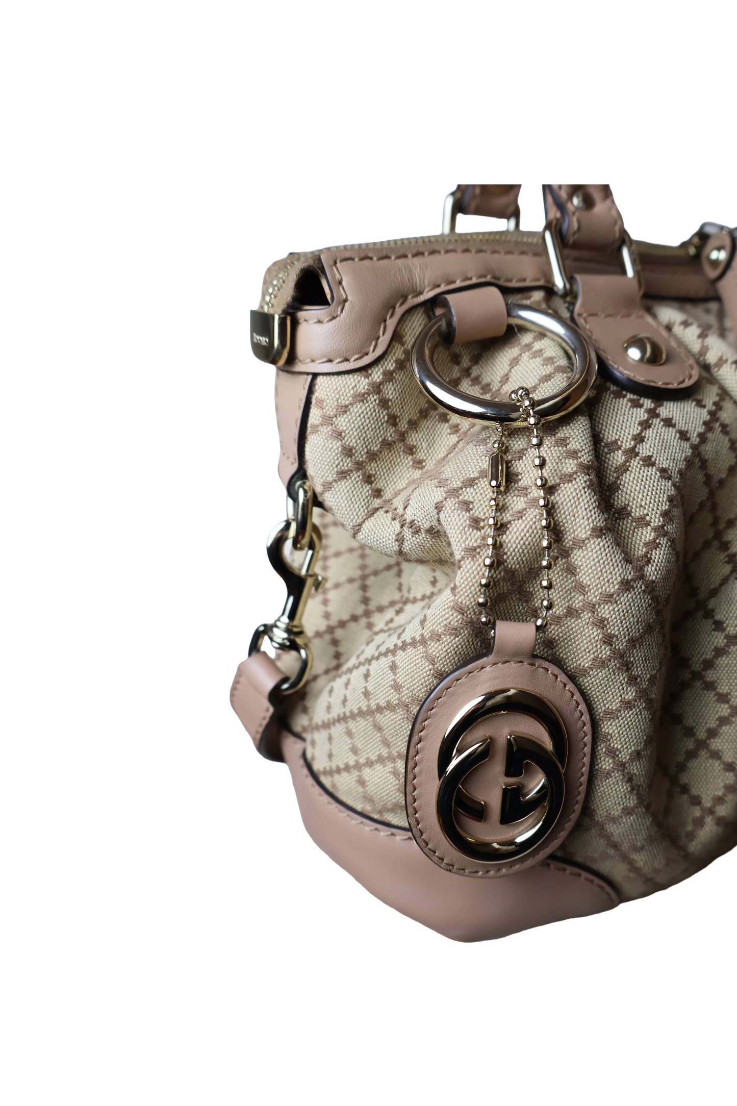 Gucci Diamante Canvas Sukey Satchel