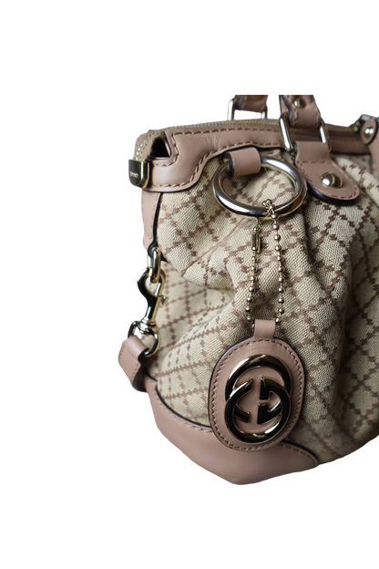 Gucci Diamante Canvas Sukey Satchel