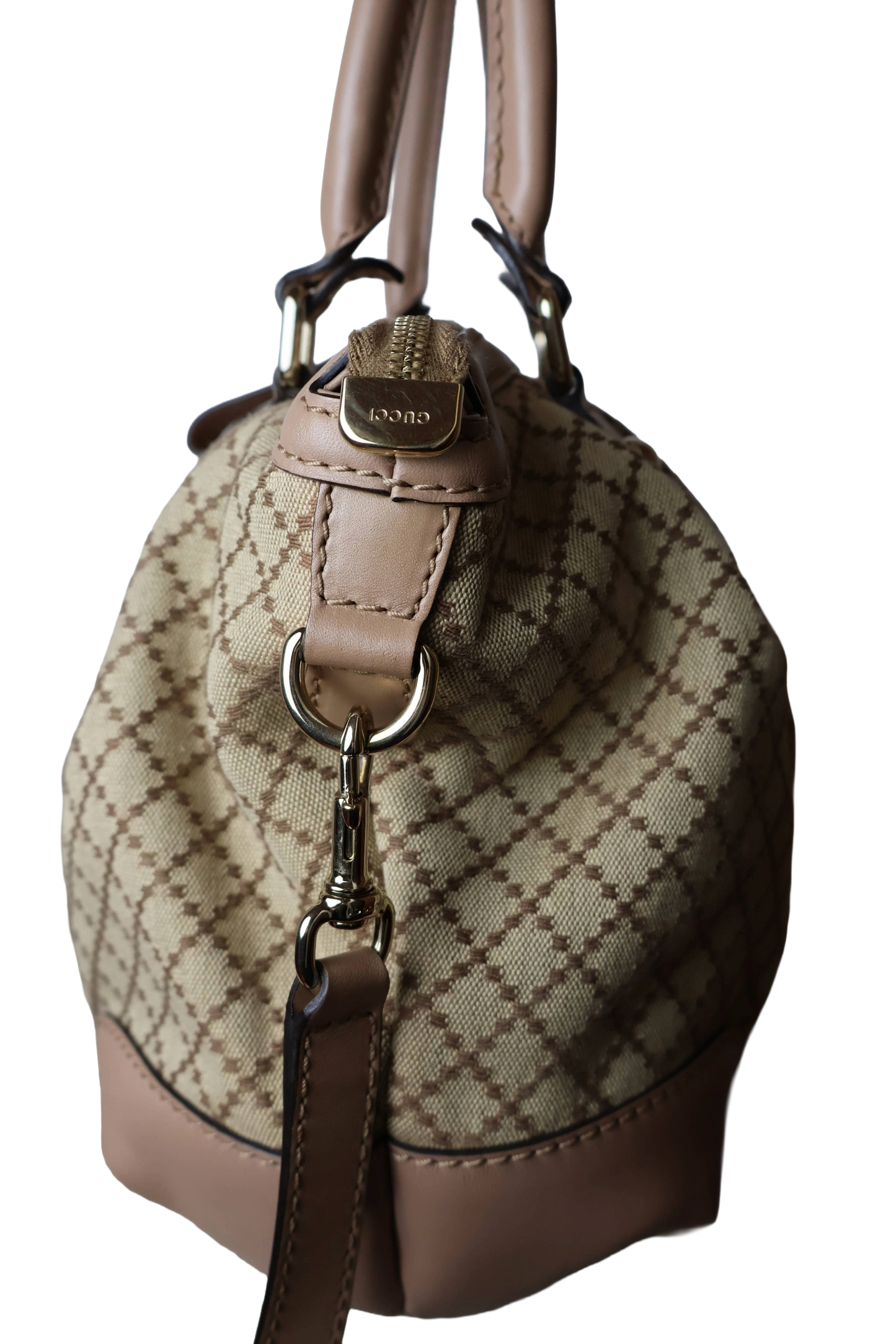 Gucci Diamante Canvas Sukey Satchel
