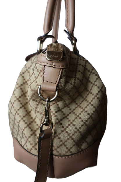 Gucci Diamante Canvas Sukey Satchel