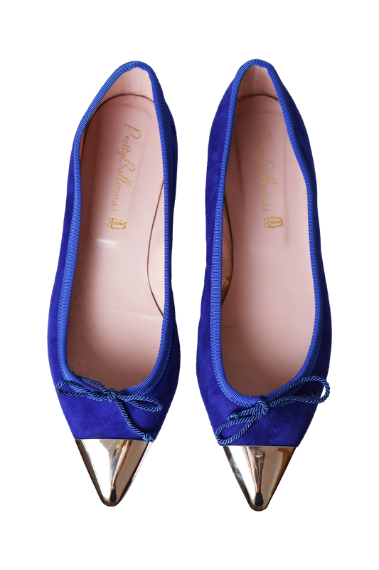 Pretty Ballerinas Blue Pointed Ballet Flats