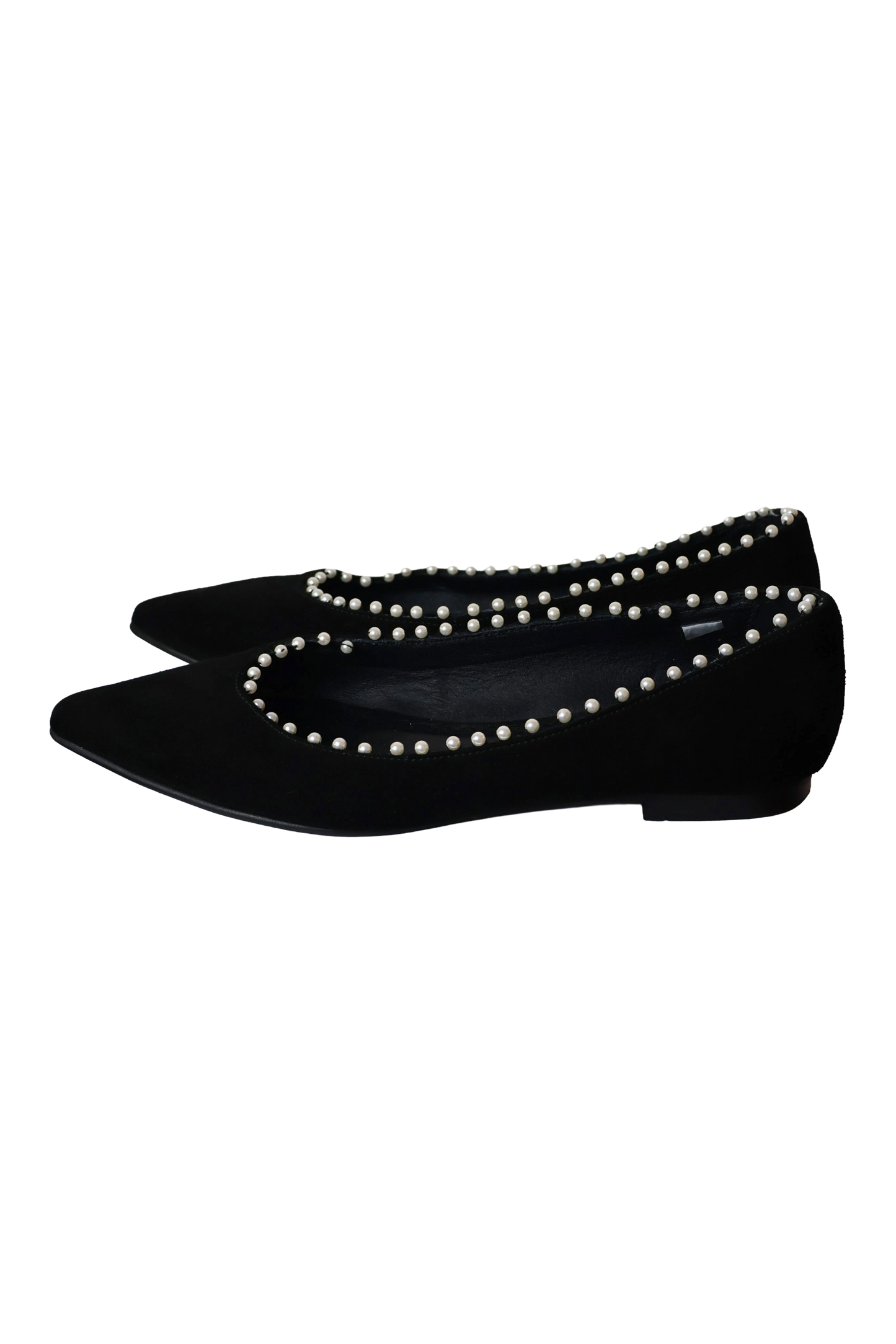 Tosca Blu Suede Pointed Ballet Flats