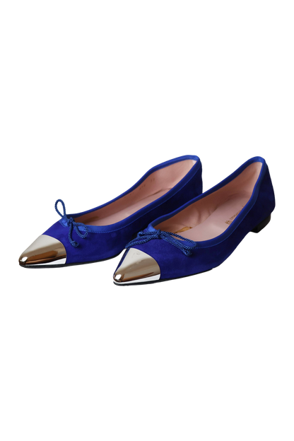 Pretty Ballerinas Blue Pointed Ballet Flats